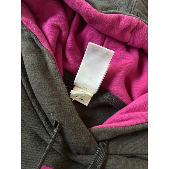The North Face Women Pullover Gray Pink Hoodie Drawstring Sweatshirt Size Large - Picture 5 of 8